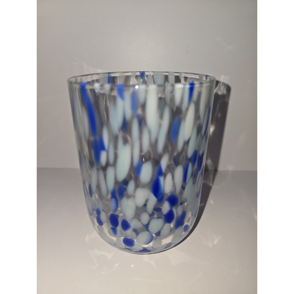 Madison Home 12.9 fl oz Tortoise Double Old Fashioned Glass Blue Blown Glass - Picture 2 of 6